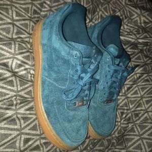 Nike Air Force 1 Low Teal Suede Gum Bottom